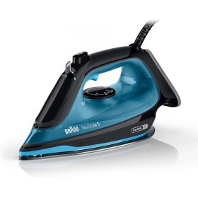 Braun TexStyle 5 SI5256BL, Plancha de Ropa con Placa FreeGlide 3D SuperCeramic, Punta de Precisión, Mango Abierto Ergonómico,