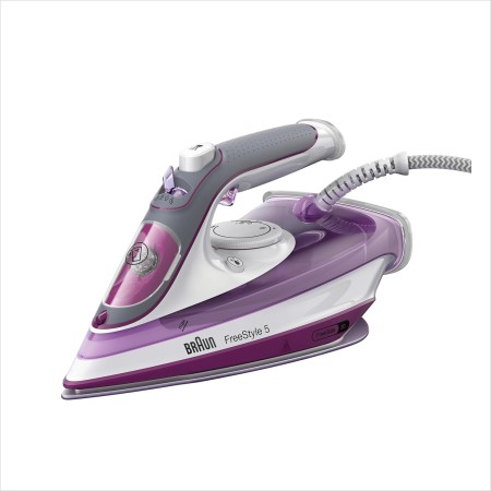 Braun TexStyle 5 SI5256BL, Plancha de Ropa con Placa FreeGlide 3D SuperCeramic, Punta de Precisión, Mango Abierto Ergonómico,