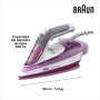 Braun TexStyle 5 SI5256BL, Plancha de Ropa con Placa FreeGlide 3D SuperCeramic, Punta de Precisión, Mango Abierto Ergonómico,