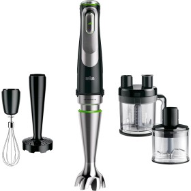 Braun Hogar Minipimer MQ 9187XLI Batidora de Mano, 1200W, vaso medidor, varillas de acero inoxidable, picadora y bol procesador