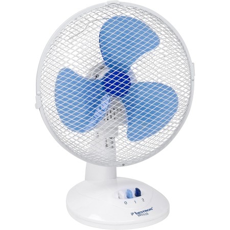 Bestron Ventilador de Sobremesa, Función Giratoria, Altura: 35,5 cm, Ø 27 cm, 30 W, Blanco