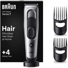Braun Serie 7 Maquina Cortar Pelo, Cortadora de Pelo, Máquina de afeitar, Cortapelos Para Hombres con 17 ajustes de longitud,