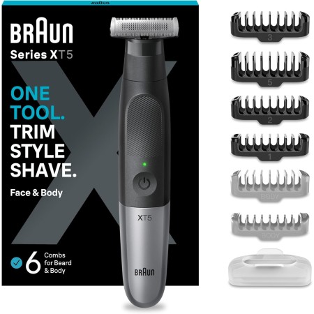 Braun Series X Recortadora De Barba, Afeitadora Eléctrica Hombre, Rasuradora para Rostro y Cuerpo, cortapelos hombre, maquina de