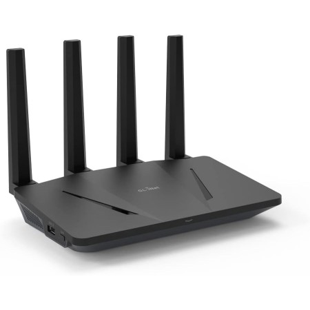 GL.iNet GL-AX1800(Flint) WiFi 6 Wireless Internet Router - Dual Band Gigabit | 5 x 1G Ethernet Ports | Up to 120 Devices |