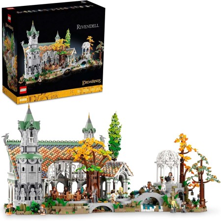LEGO Icons EL SEÑOR DE LOS Anillos: RIVENDEL - Regalo por el Día del Padre - Maqueta para Construir de la Tierra Media - Gran