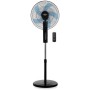 Orbegozo SF 1140, Ventilador de pie, 3 velocidades, 45 W, 5 aspas de 40 cm de diametro, cabezal oscilante, base redonda, muy