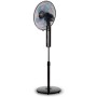 Orbegozo SF 1140, Ventilador de pie, 3 velocidades, 45 W, 5 aspas de 40 cm de diametro, cabezal oscilante, base redonda, muy