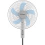 Orbegozo SF 1140, Ventilador de pie, 3 velocidades, 45 W, 5 aspas de 40 cm de diametro, cabezal oscilante, base redonda, muy