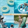 Anillo de natación Inflable, 2 Piezas Vintage a Rayas Flotador Inflable, Juguete de Agua Inflable, Tubo de flotación para Fiesta