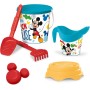Mondo Toys - BUCKET SET + WATER CAN MICKEY - Juego de cubo de arena ø17 cm con jarra de agua - Juego de playa (6 piezas) para