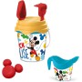 Mondo Toys - BUCKET SET + WATER CAN MICKEY - Juego de cubo de arena ø17 cm con jarra de agua - Juego de playa (6 piezas) para