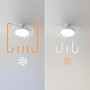 Cecotec Ventilador de Techo con Aspas Retráctites y Lámpara EnergySilence Aero 4280 Invisible Steel. 40 W, Diámetro 42" (106cm),