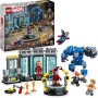 LEGO | Marvel Laboratorio de Iron Man: Sala de Armaduras, Juguete de Construcción de Superhéroes con Figura Meca Articulada y 5