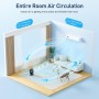 Ventilador Silencioso Circulación de Aire, Auto Oscilación Ventiladores Turbo Potente, 3 Velocidades, 15㎡ Area Cobertura,