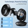 Ventilador Silencioso Circulación de Aire, Auto Oscilación Ventiladores Turbo Potente, 3 Velocidades, 15㎡ Area Cobertura,