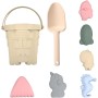 8pcs/Set Juguetes de Silicona Playa Juguetes de Arena portátiles para niños El Juego de Playa Incluye una Pala de Arena Flexible