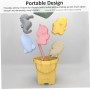 8pcs/Set Juguetes de Silicona Playa Juguetes de Arena portátiles para niños El Juego de Playa Incluye una Pala de Arena Flexible