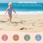 8pcs/Set Juguetes de Silicona Playa Juguetes de Arena portátiles para niños El Juego de Playa Incluye una Pala de Arena Flexible