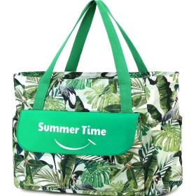 Myhozee Bolsa de Playa XXL Familiar Impermeable Bolsa de Baño Señoras Bolsa de Playa Grande con Cremallera y Correa para Manta