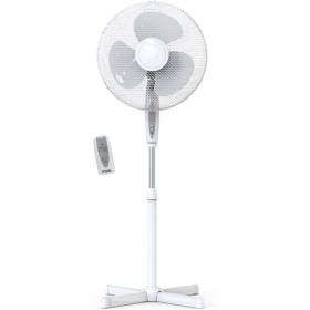 briebe Ventilador de Pie Silencioso con Mando a Distancia, 40cm, Temporizador, Oscilante, 3 Modos Funcionamiento, 3 velocidades,