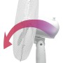 briebe Ventilador de Pie Silencioso con Mando a Distancia, 40cm, Temporizador, Oscilante, 3 Modos Funcionamiento, 3 velocidades,