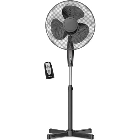 briebe FN122397 Ventilador de Pie Silencioso con Mando a Distancia, 40cm, Temporizador, Oscilante, 3 Modos Funcionamiento, 3