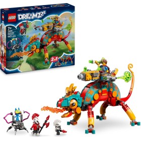 LEGO DREAMZzz 2 en 1 Camaleón Llameante de Mateo - Figura de Animal Fantástico de Juguete Transformable a Avión Reactor y Robot