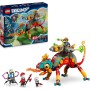 LEGO DREAMZzz 2 en 1 Camaleón Llameante de Mateo - Figura de Animal Fantástico de Juguete Transformable a Avión Reactor y Robot