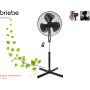 briebe FN122397 Ventilador de Pie Silencioso con Mando a Distancia, 40cm, Temporizador, Oscilante, 3 Modos Funcionamiento, 3