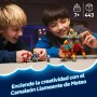 LEGO DREAMZzz 2 en 1 Camaleón Llameante de Mateo - Figura de Animal Fantástico de Juguete Transformable a Avión Reactor y Robot
