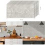 Alened Adhesivos para azulejos blancos de 30 x 60 cm, 10 unidades, de mármol, autoadhesivos, impermeables, para pared de cocina