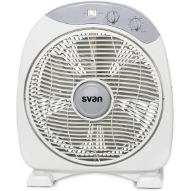 Svan Ventilador de Suelo Gris 12", 35 W, SVS351200. Temporizador de 60 min, 5 Aspas, Control Manual