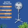 Ventilador Oscilante Clivex Eco Pie y Pared 3 Velocidades 40cm (45W) Con soporte de pie y altura extensible