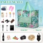 Myhozee Borsa Mare Grande xxl Famiglia,Borsa da Spiaggia Donna， con chiusura lampo, borsa estiva da spiaggia, impermeabile, per