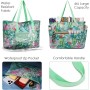 Myhozee Borsa Mare Grande xxl Famiglia,Borsa da Spiaggia Donna， con chiusura lampo, borsa estiva da spiaggia, impermeabile, per