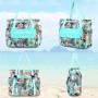 Myhozee Borsa Mare Grande xxl Famiglia,Borsa da Spiaggia Donna， con chiusura lampo, borsa estiva da spiaggia, impermeabile, per