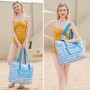 Myhozee Borsa Mare Grande xxl Famiglia,Borsa da Spiaggia Donna， con chiusura lampo, borsa estiva da spiaggia, impermeabile, per