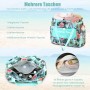 Myhozee Borsa Mare Grande xxl Famiglia,Borsa da Spiaggia Donna， con chiusura lampo, borsa estiva da spiaggia, impermeabile, per
