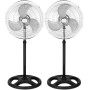 UBOON Ventilador de Pie Potente 75W | 3 Velocidades & Oscilación | Altura Regulable | Silencioso | Base Estable | Ideal para