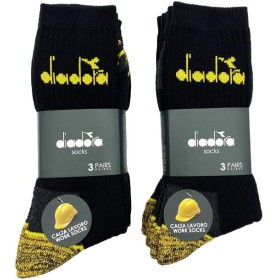 Diadora - 6 pares de calcetines de trabajo de rizo puntera y talón reforzados UNISEX de media pierna - extra confort NUEVO