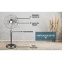 UBOON Ventilador de Pie Potente 75W | 3 Velocidades & Oscilación | Altura Regulable | Silencioso | Base Estable | Ideal para