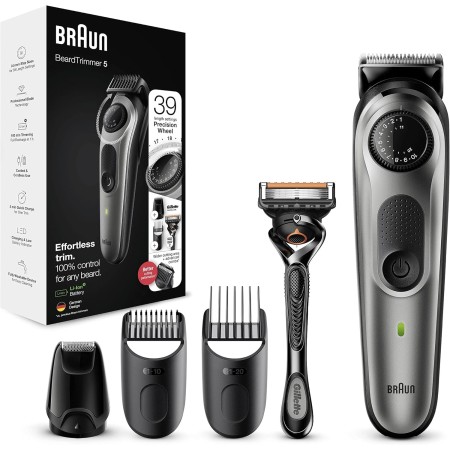 Braun Recortadora de Barba Series 5, Máquina Cortar Pelo, Cortapelos Hombre para Cara y Pelo con Láminas Afiladas de Larga