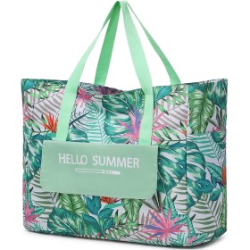 Myhozee Bolsa de Playa Mujer Bolsa Playa Grande XXL Familiar con Cremallera,Shopper Bolsa de Hombro Bolsos Totoes Verano,