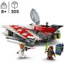 LEGO Star Wars Caza Estelar del Jedi Bob, Maqueta de Nave, Juguete de Construcción para Colección, Minifiguras de Personajes,