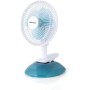 Orbegozo TF 0219 - Ventilador sobremesa 2 en 1, pinza y sobremesa, potencia 8 W, 2 velocidades, diámetro hélice 15 cm