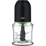 Braun MultiPractic 3 CH3011BK, Picadora con 4 Cuchilla de Acero Inoxidable, Función One Push, Triturador de Hielo, Apta para