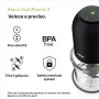 Braun MultiPractic 3 CH3011BK, Picadora con 4 Cuchilla de Acero Inoxidable, Función One Push, Triturador de Hielo, Apta para