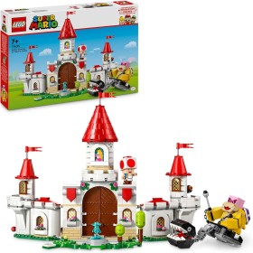 LEGO Super Mario Combate contra Roy en el Castillo de Peach Juguete de Construcción con Minifiguras de Personajes Nintendo,