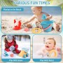 Dewocke 17 Piezas Conjunto de Juguetes Playa Bebe, Juguetes de Playa para Niños con Bolsa, Moldes de Arena, Rueda de Agua,