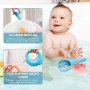 Dewocke 17 Piezas Conjunto de Juguetes Playa Bebe, Juguetes de Playa para Niños con Bolsa, Moldes de Arena, Rueda de Agua,